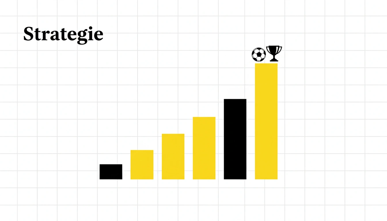 Moderne Infografik zur Visualisierung von Wettstrategien im BVB-Farbschema gelb-schwarz